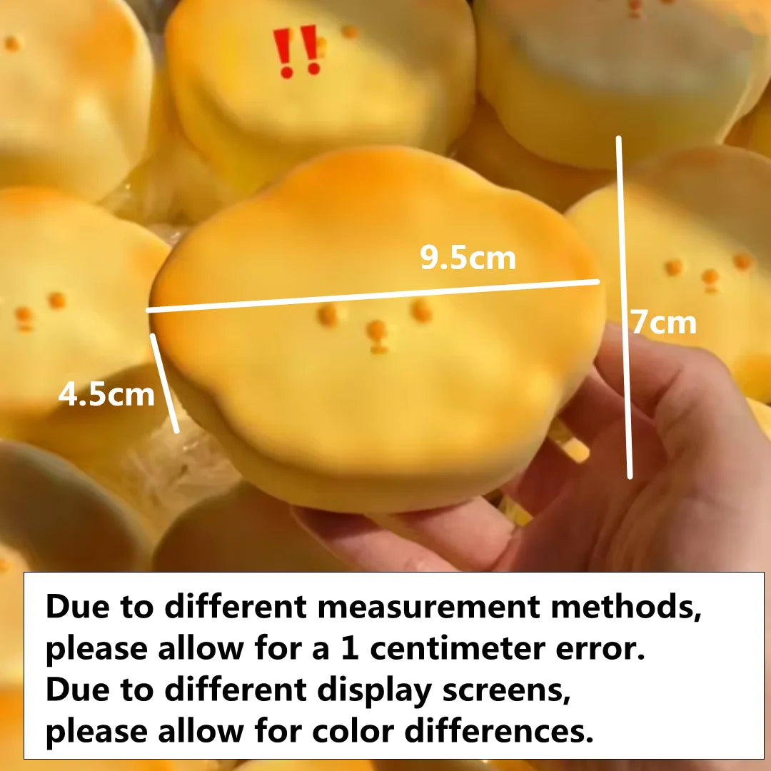 Cute Bear Face Squishy Toy – Slow Rising Stress Relief Sensory Fidget Toy (Yellow / Pink)