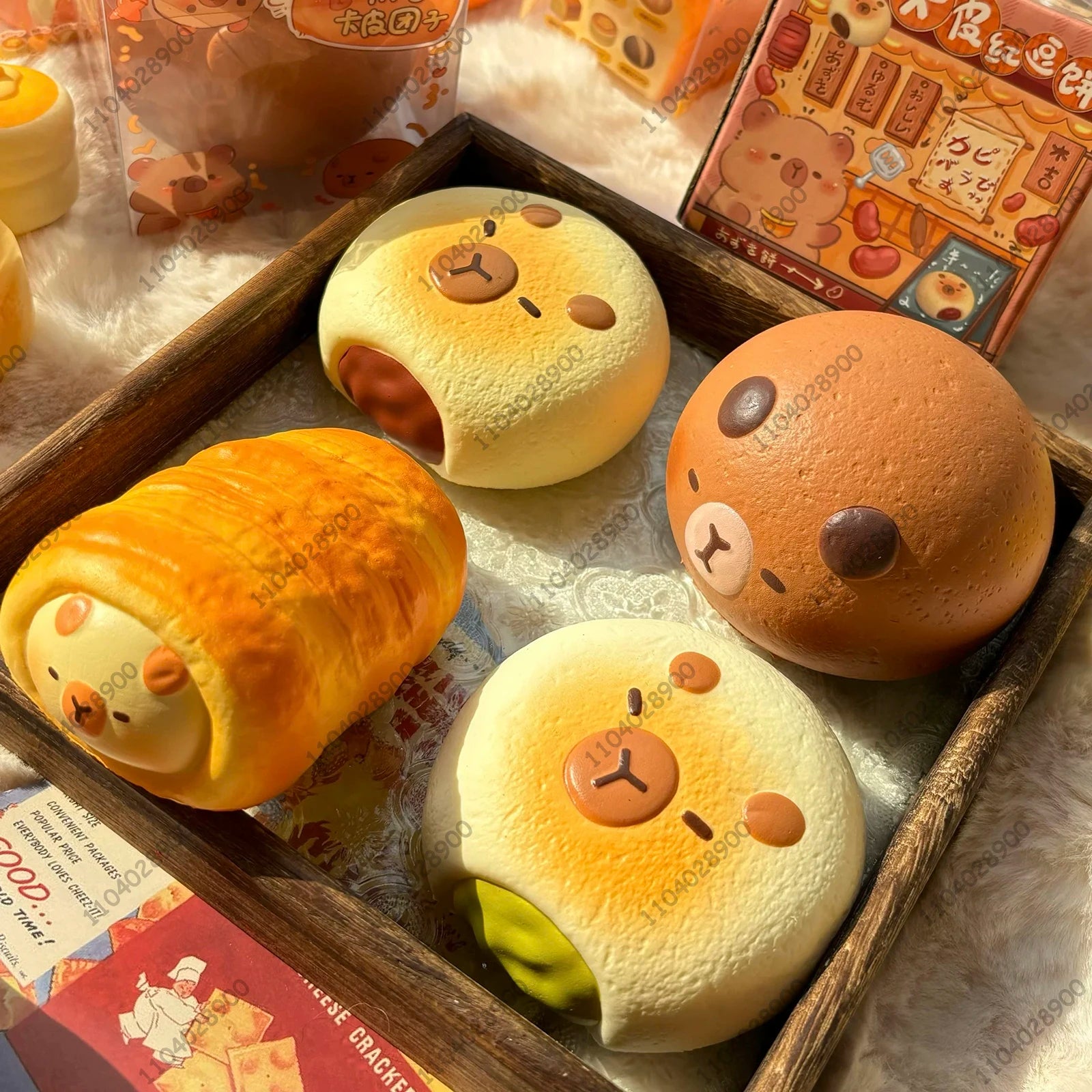 Capybara Bakery Slow Rising Squishy Toy – Cute Bread & Pastry Stress Relief Toy