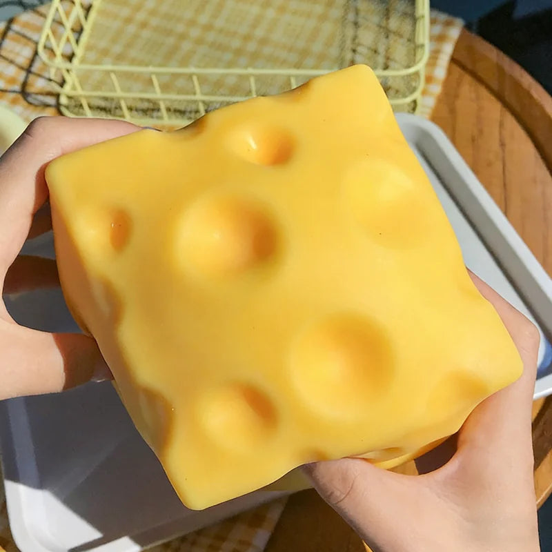 Swiss Cheese Block Squishy Toy – Slow Rising Stress Relief Sensory Fidget Toy